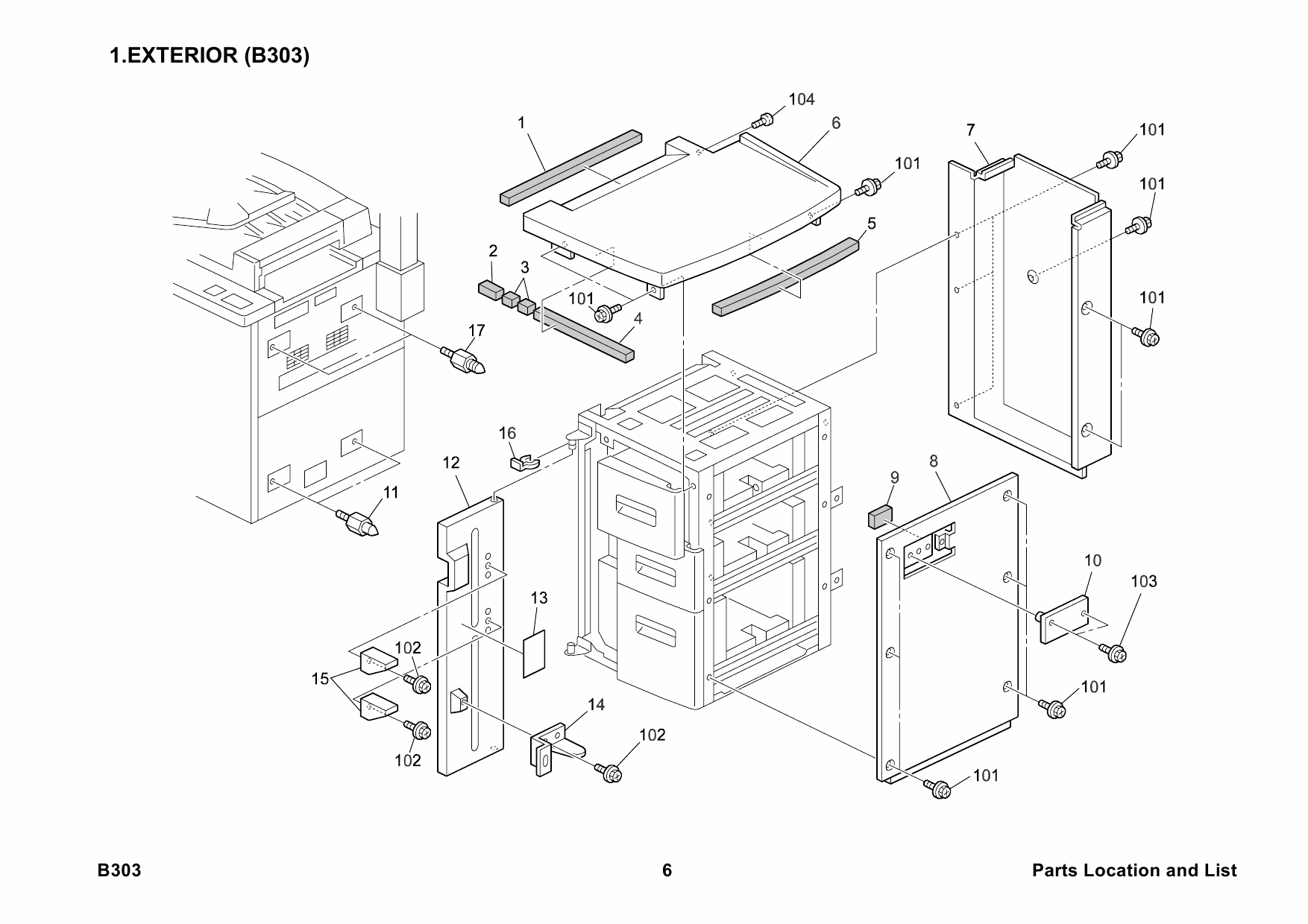 RICOH Options B303 LARGE-CAPACITY-TRAY Parts Catalog PDF download-3